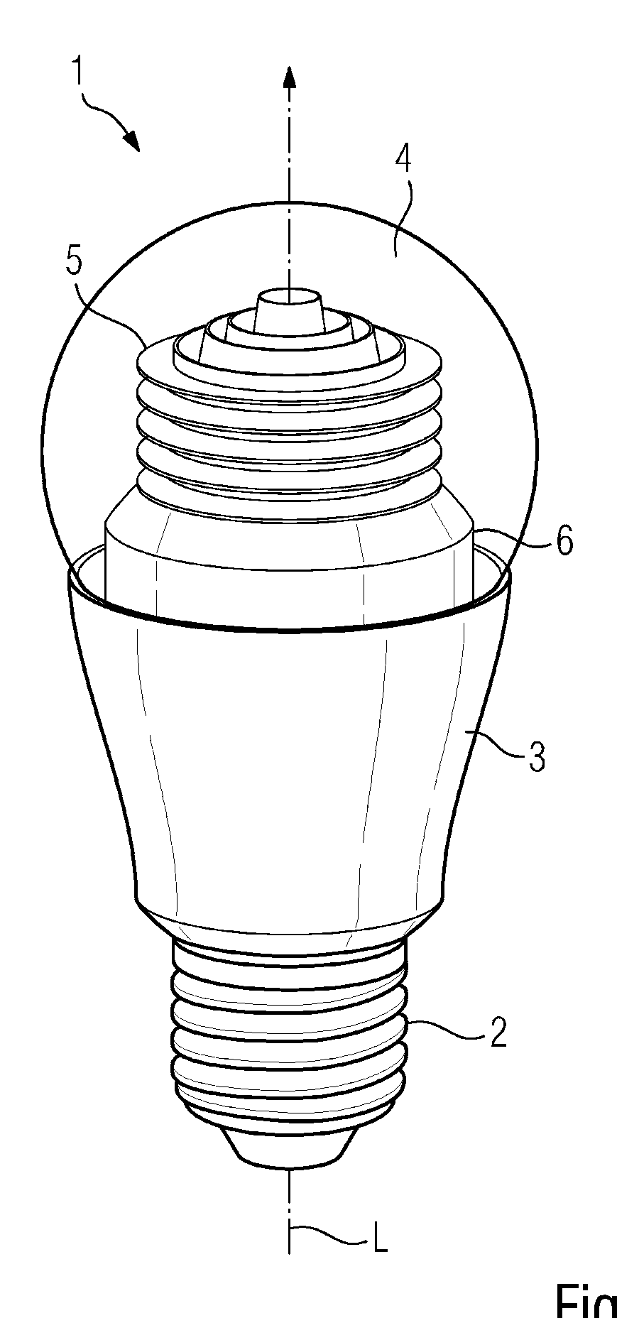 A patent drawing with numbered callouts pointing at its parts.
