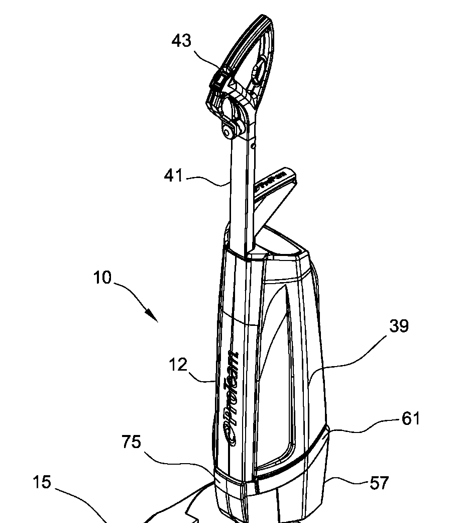 A patent drawing with numbered callouts pointing at its parts.