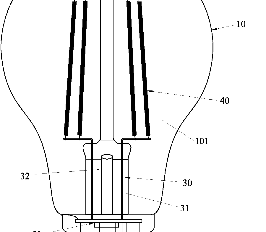 A patent drawing with numbered callouts pointing at its parts.