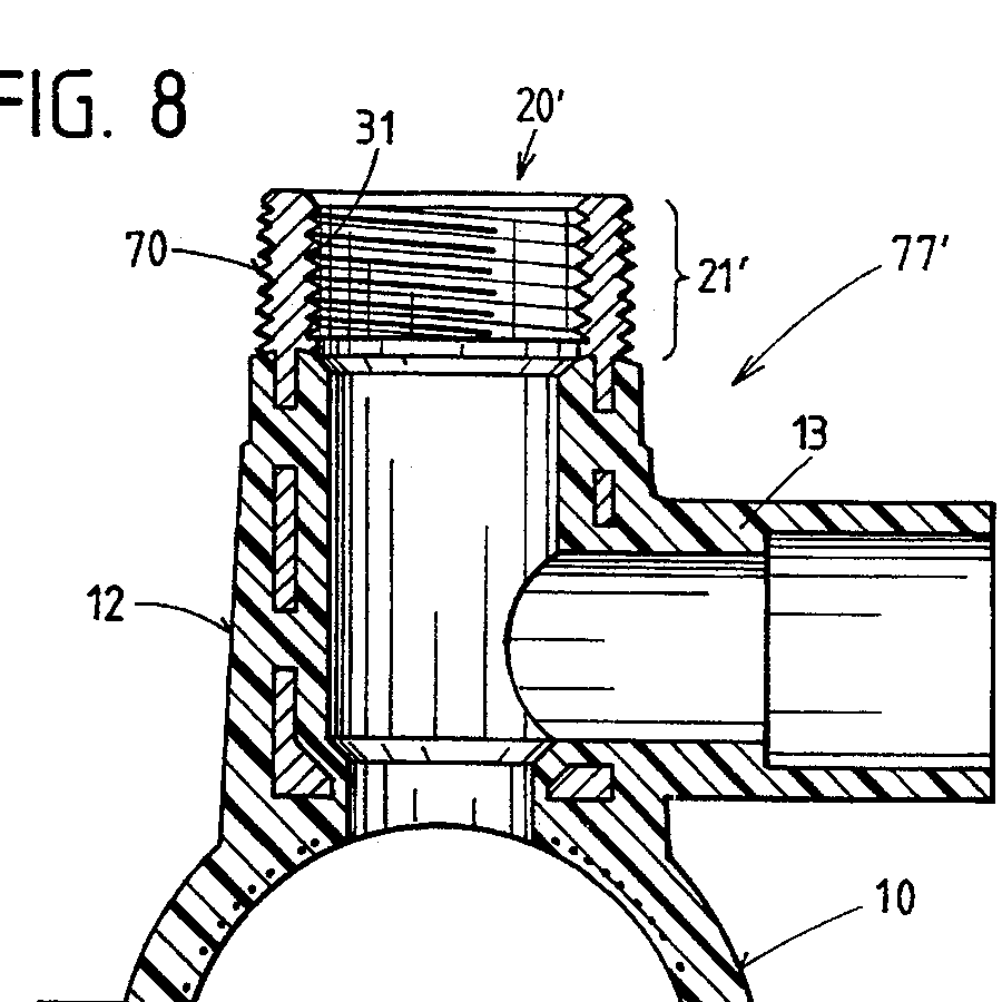 A patent drawing with numbered callouts pointing at its parts.