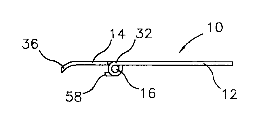 A patent drawing with numbered callouts pointing at its parts.