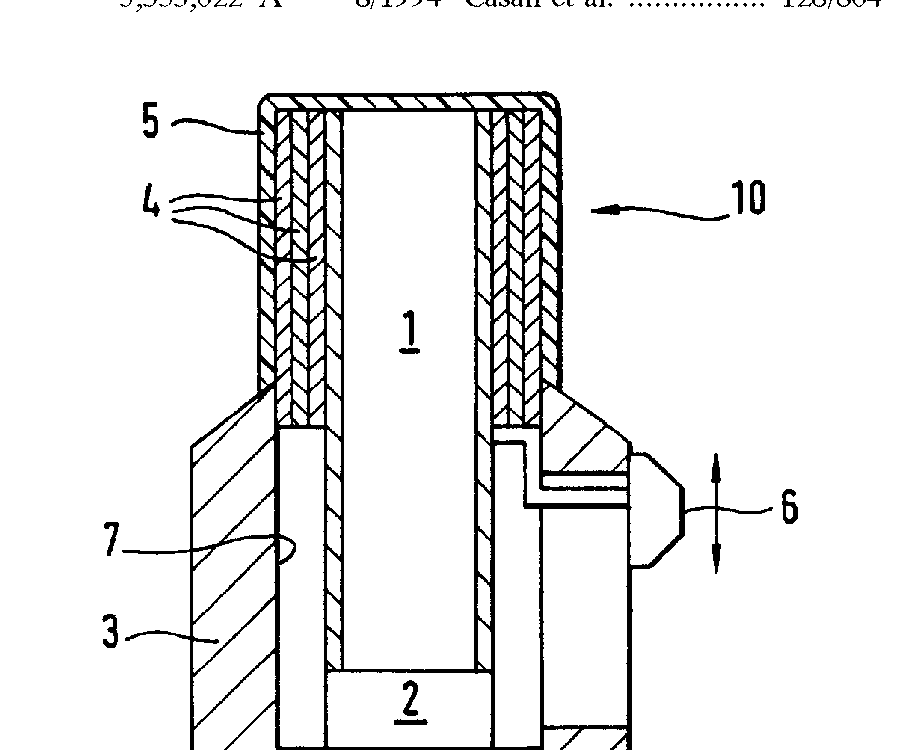 A patent drawing with numbered callouts pointing at its parts.