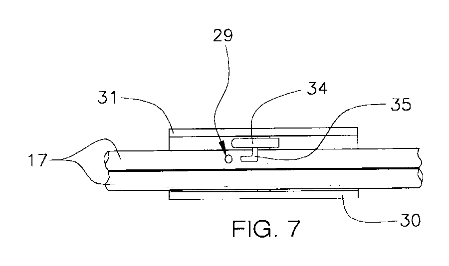 A patent drawing with numbered callouts pointing at its parts.