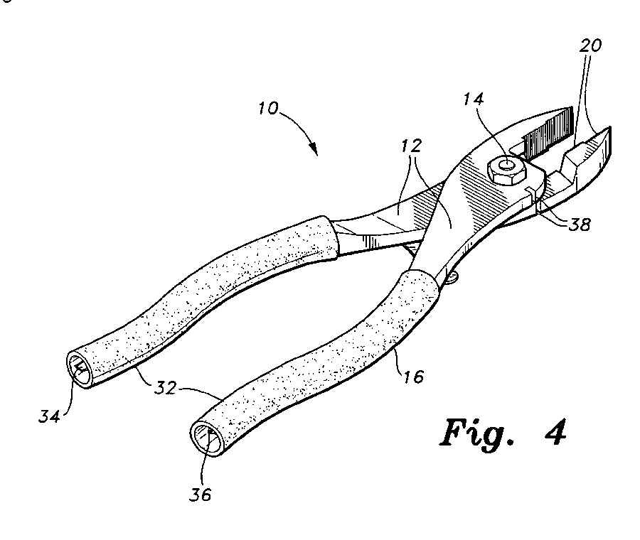 A patent drawing with numbered callouts pointing at its parts.
