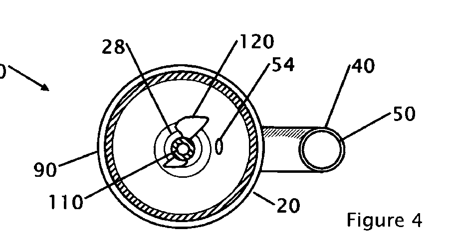 A patent drawing with numbered callouts pointing at its parts.
