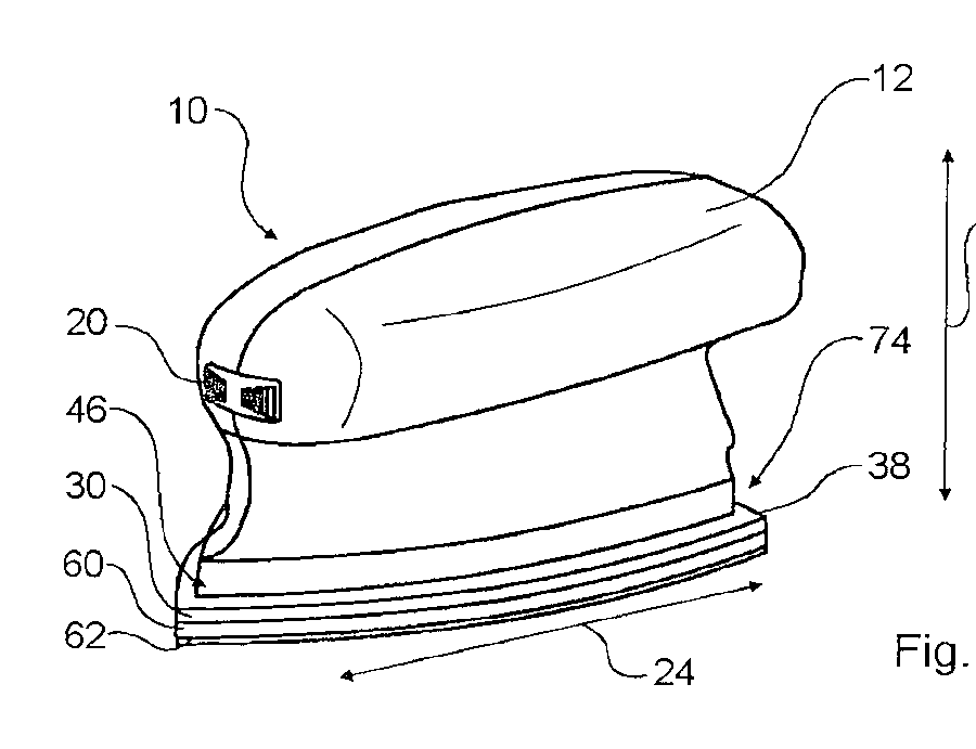 A patent drawing with numbered callouts pointing at its parts.