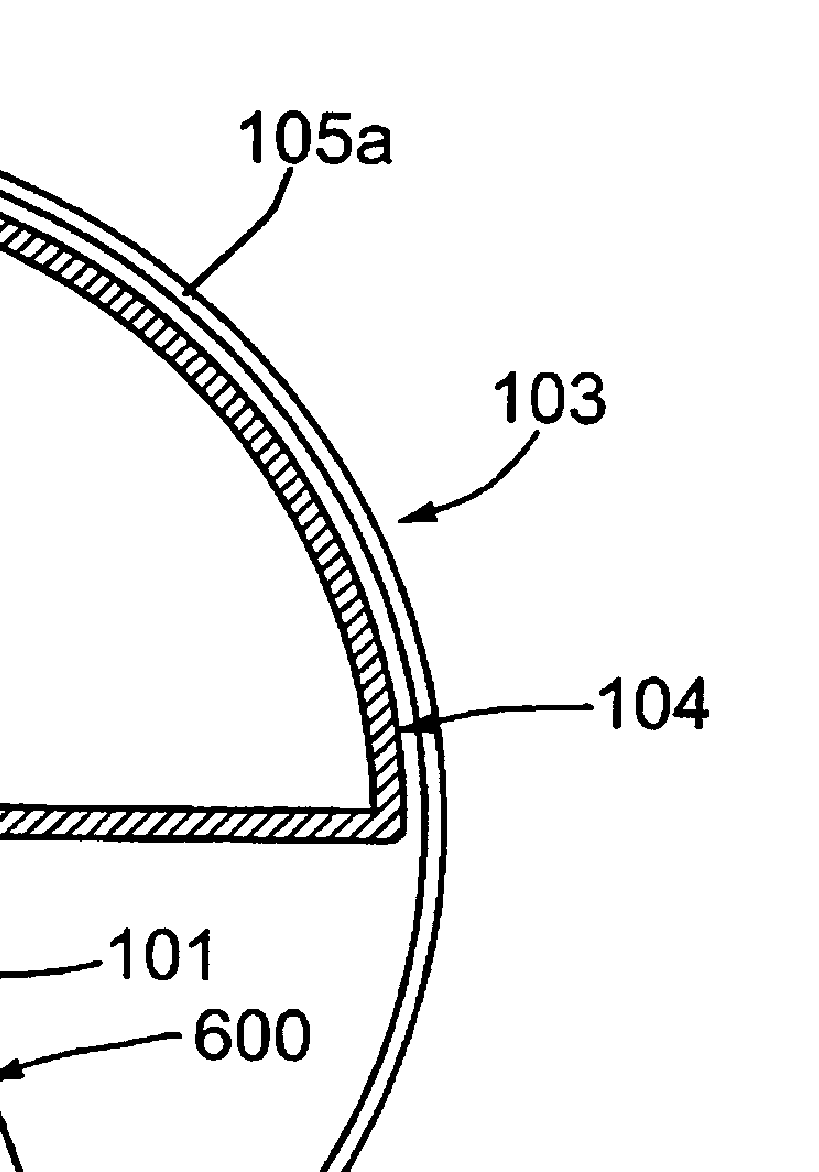 A patent drawing with numbered callouts pointing at its parts.