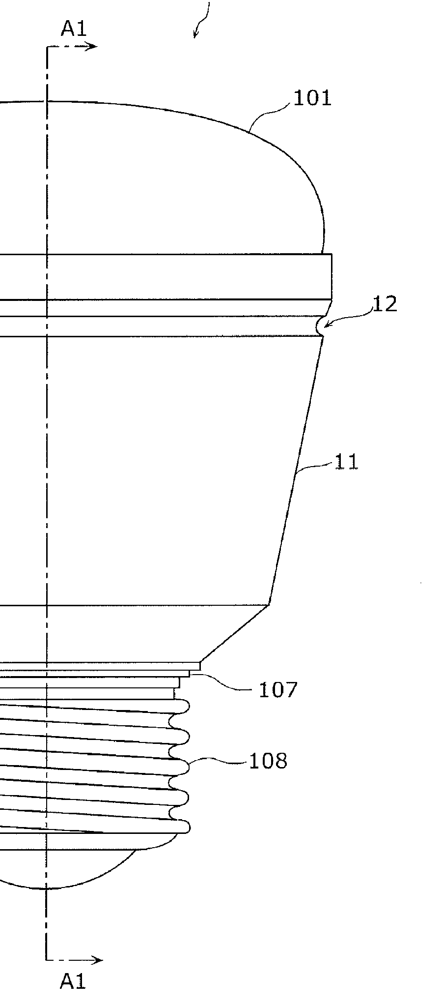 A patent drawing with numbered callouts pointing at its parts.