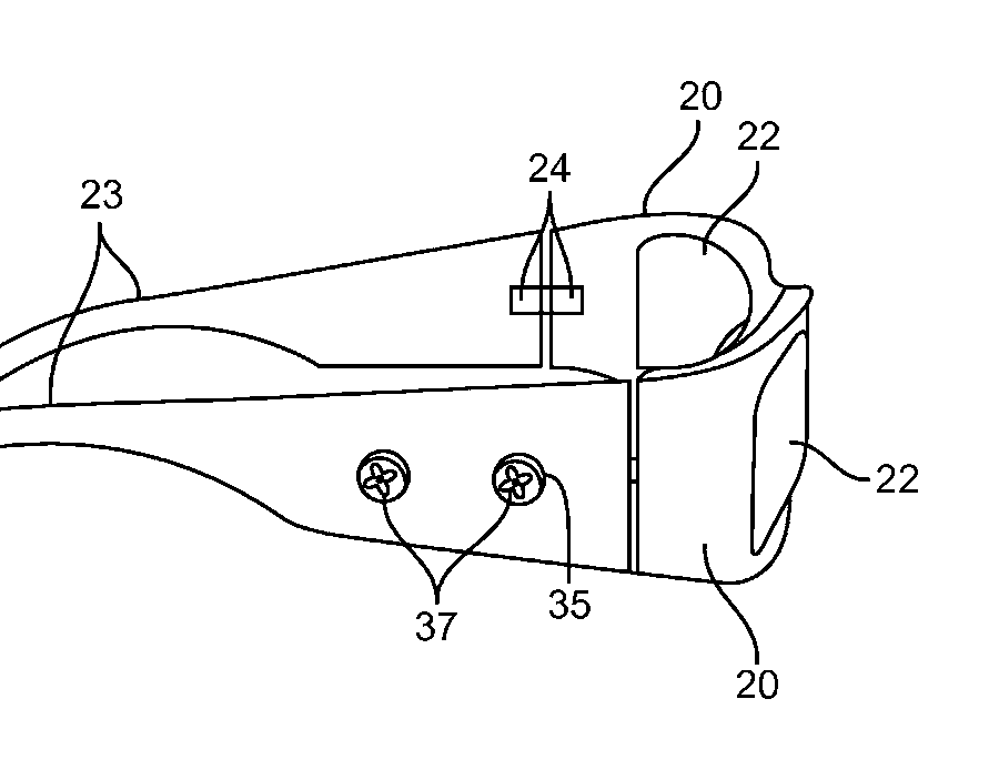 A patent drawing with numbered callouts pointing at its parts.