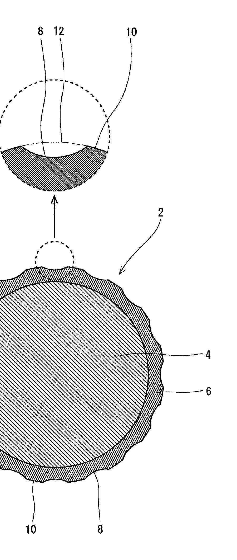 A patent drawing with numbered callouts pointing at its parts.