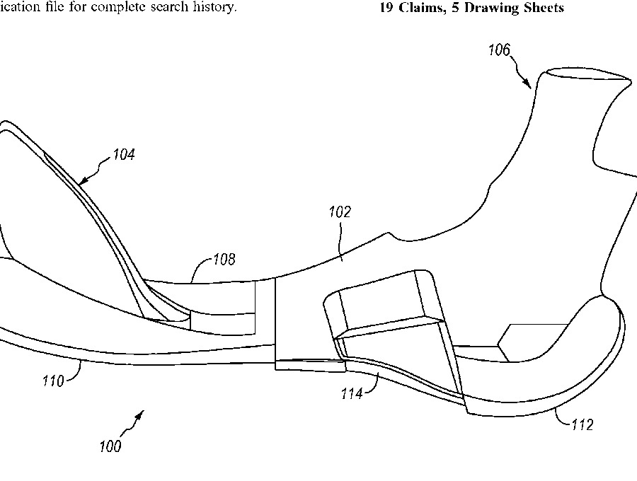 A patent drawing with numbered callouts pointing at its parts.