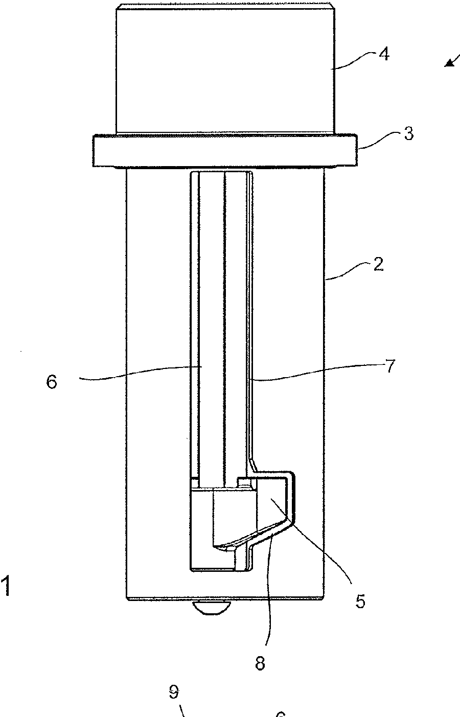 A patent drawing with numbered callouts pointing at its parts.